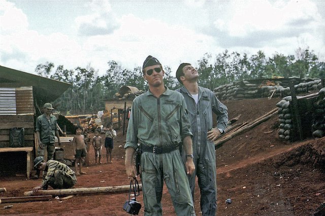 x Loc Ninh w my cousin Captain Gary Muffley and his co-pilot