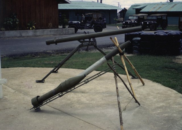 x NVA Rockets and Launchers displayed at 25th HQ